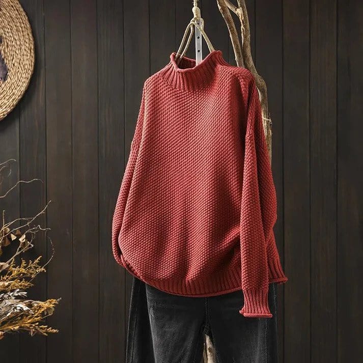 Sweater Rood / 1 Maat Brielle | Comfy Trui met volle mouwen Mykozo