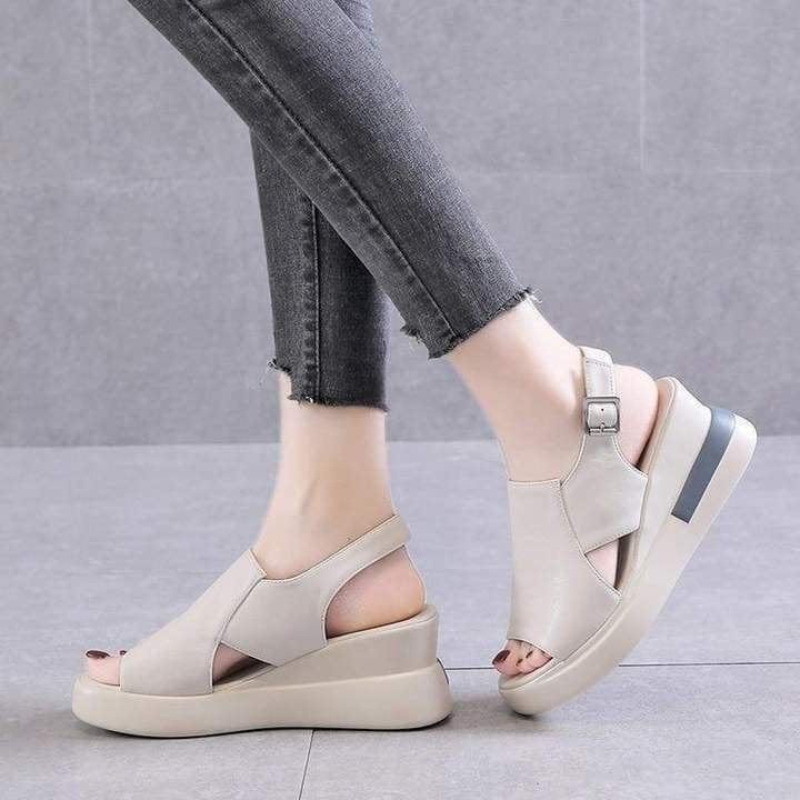 Beige / 35 Catrien | Comfy Boheemse zomer sandalen Mykozo