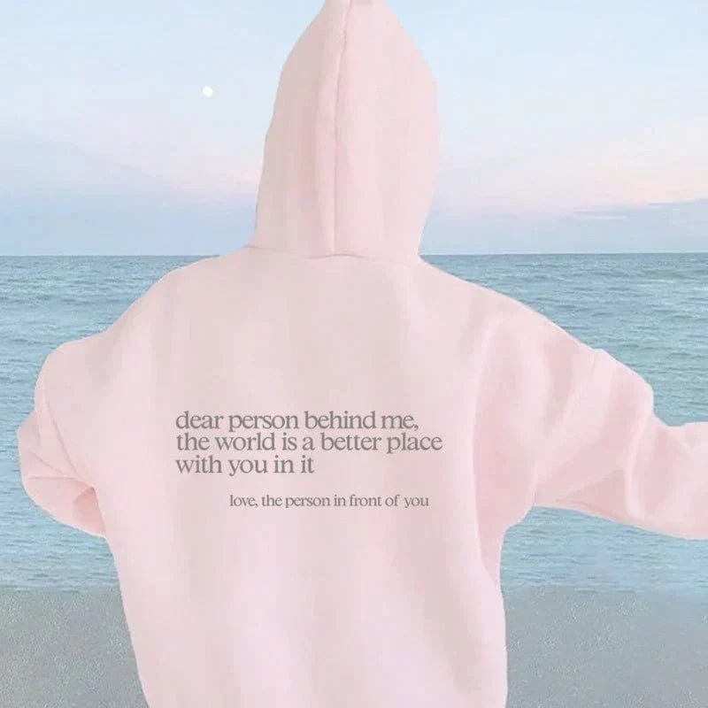 Roze / S Dear Person Behind Me | Oversized Hoodie Mykozo