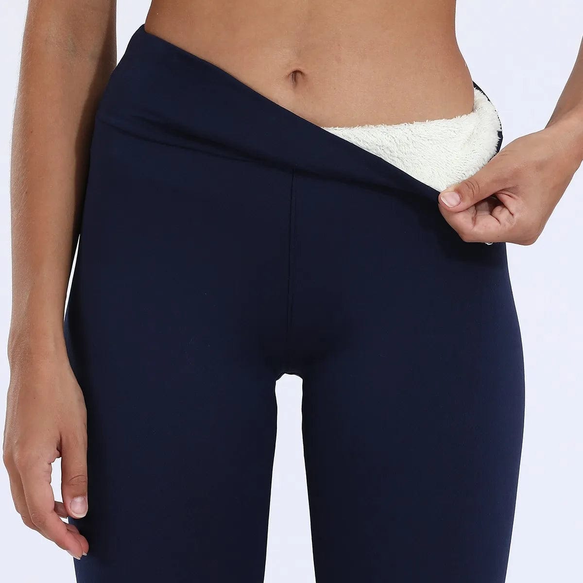 Blauw / S Desirée | Elegante donzig warme legging Mykozo