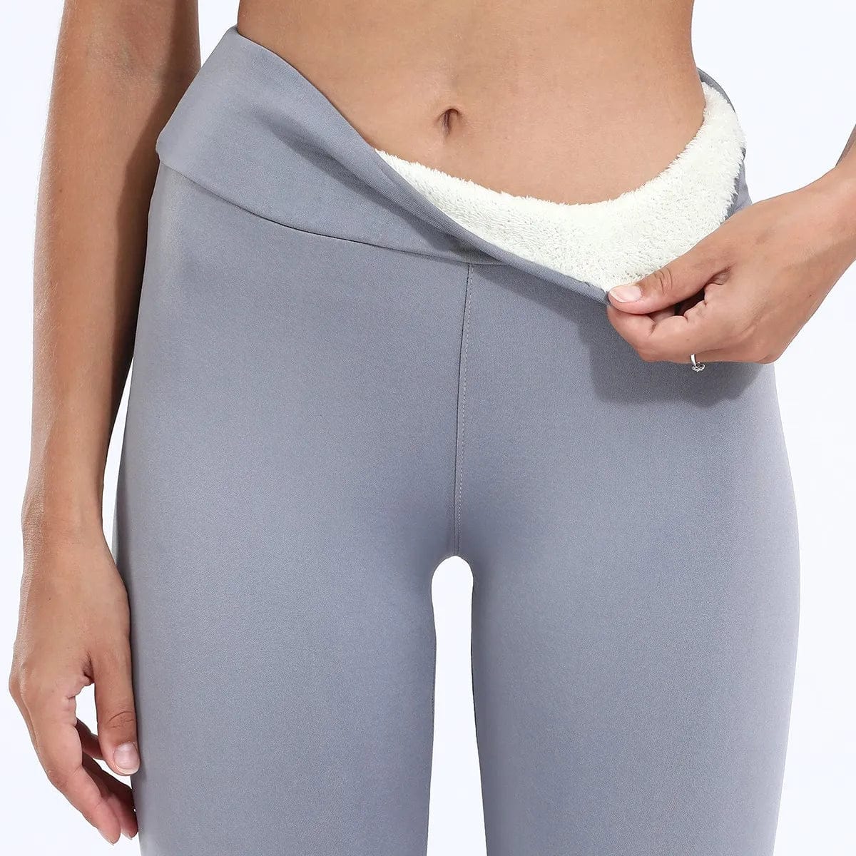 Licht Grjis / S Desirée | Elegante donzig warme legging Mykozo