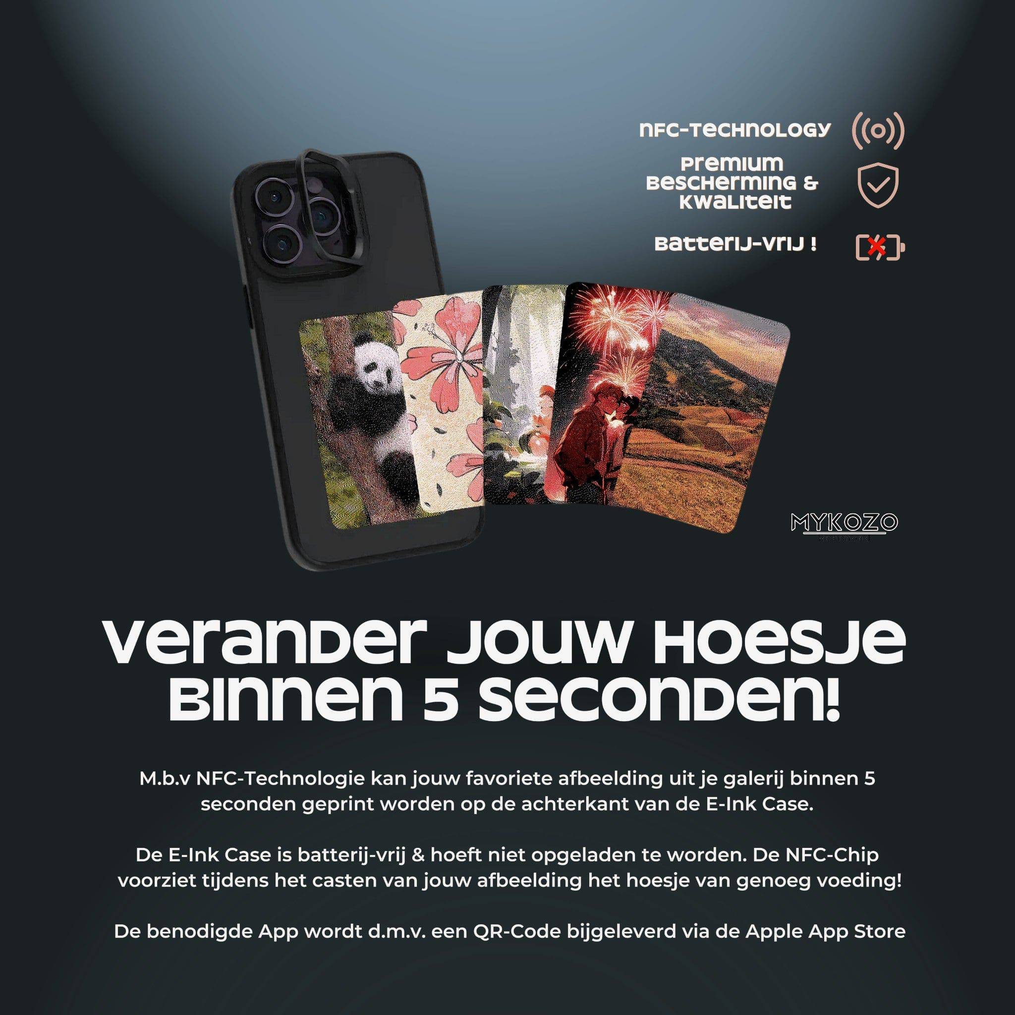 E - ink Case™ | Aanpasbaar Telefoonhoesje iPhone - VAN MONTCLAIR NL