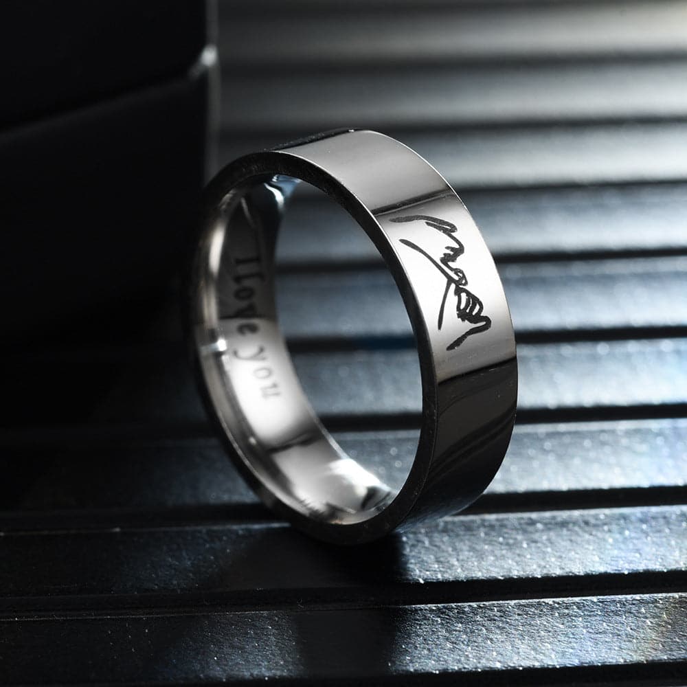 Ring Silver / 6 Eclips - Tungsten Carbide Herenring Mykozo