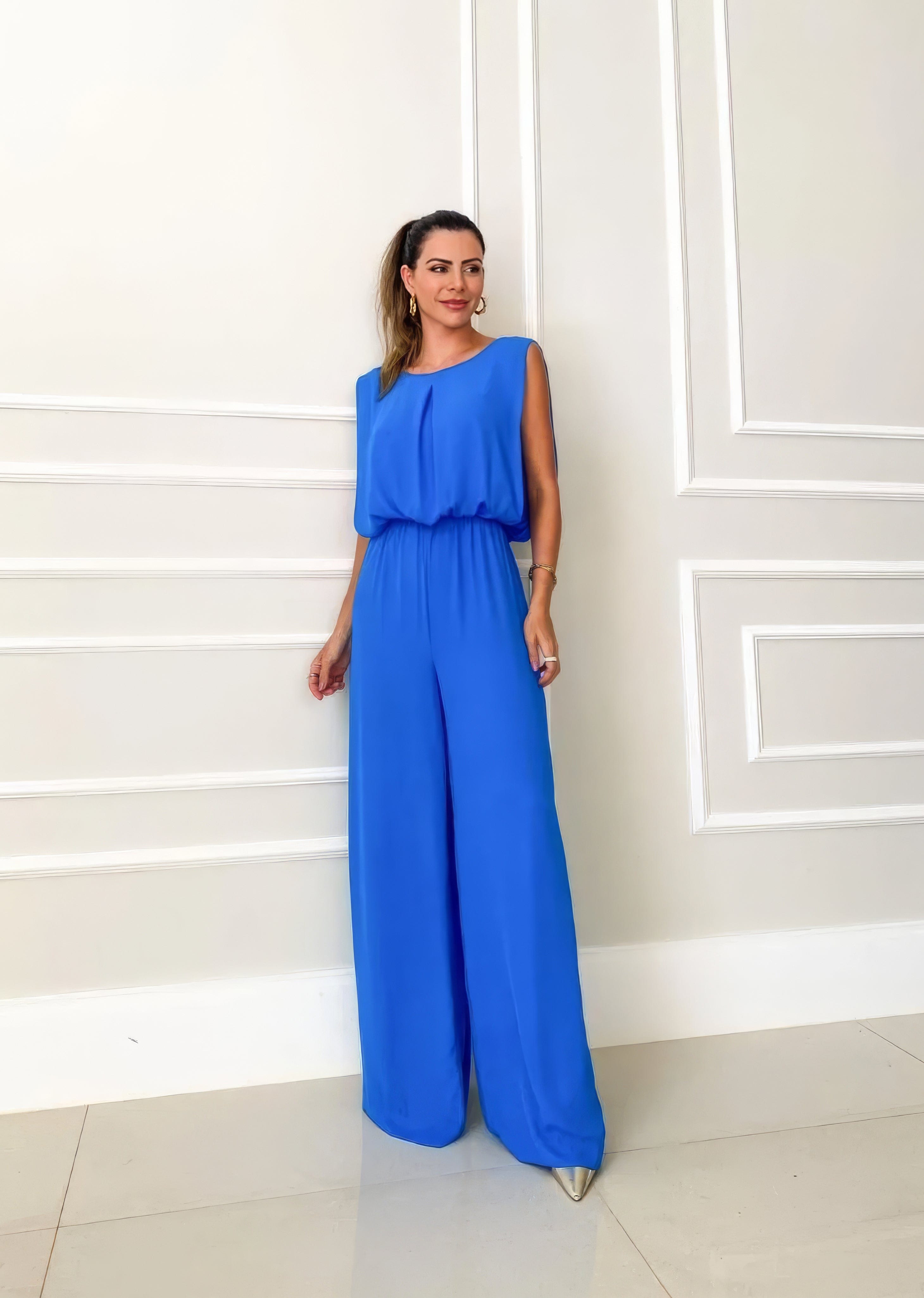 Blauw / S EMMA | SLEEVELESS JUMPSUIT Mykozo