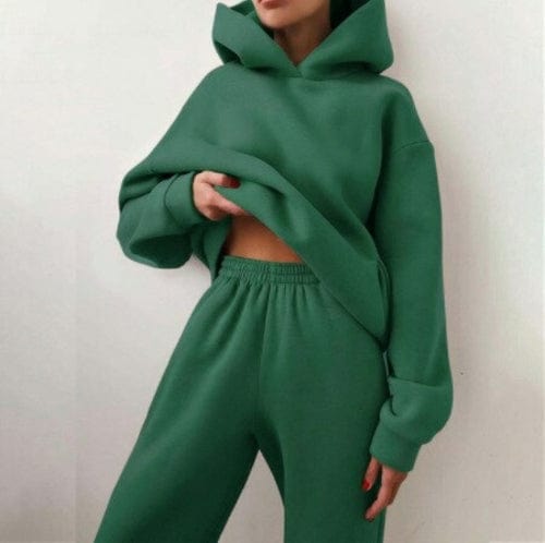 Hoodie set Green / S Essentiële Winter Hoodie Set Mykozo