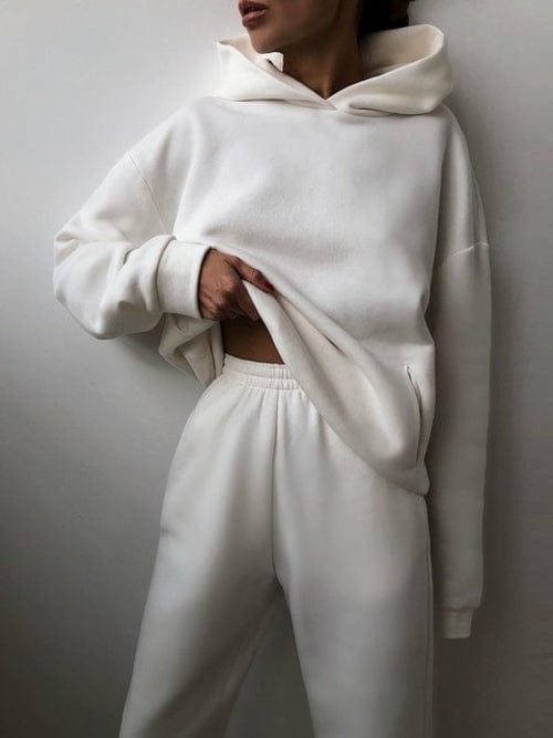 Hoodie set White / S Essentiële Winter Hoodie Set Mykozo