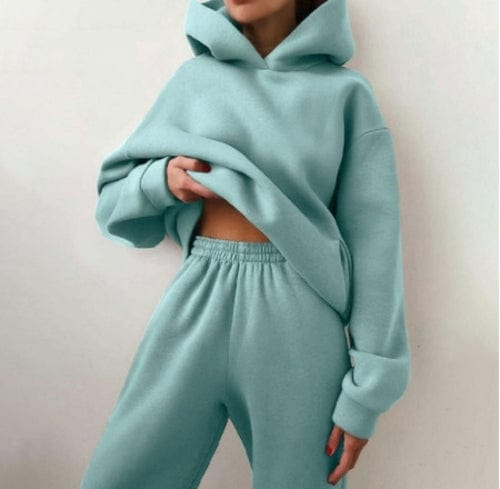 Hoodie set Mint / S Essentiële Winter Hoodie Set Mykozo