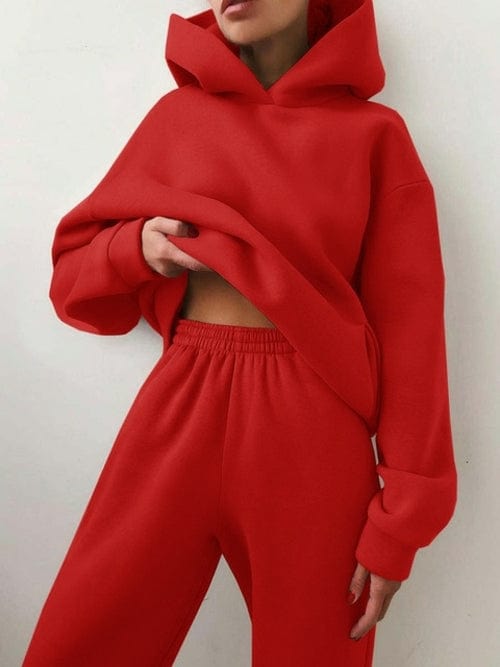 Hoodie set Red / S Essentiële Winter Hoodie Set Mykozo