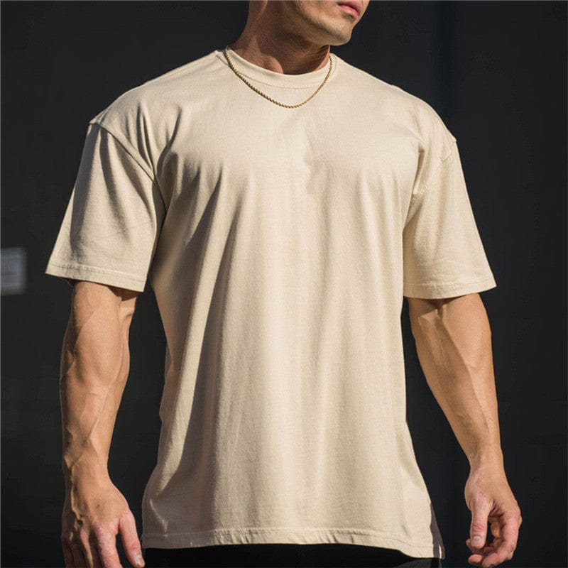 T-Shirt Beige / M Finn - Heren Workout T-Shirts Mykozo