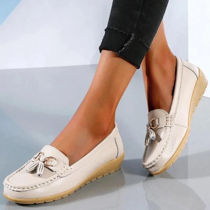 Beige / 35 Isabel | Comfy Leren Schoenen Mykozo