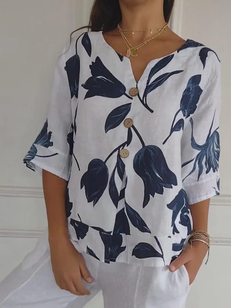 Tops Janneke | Elegante Blouse met V-hals Mykozo