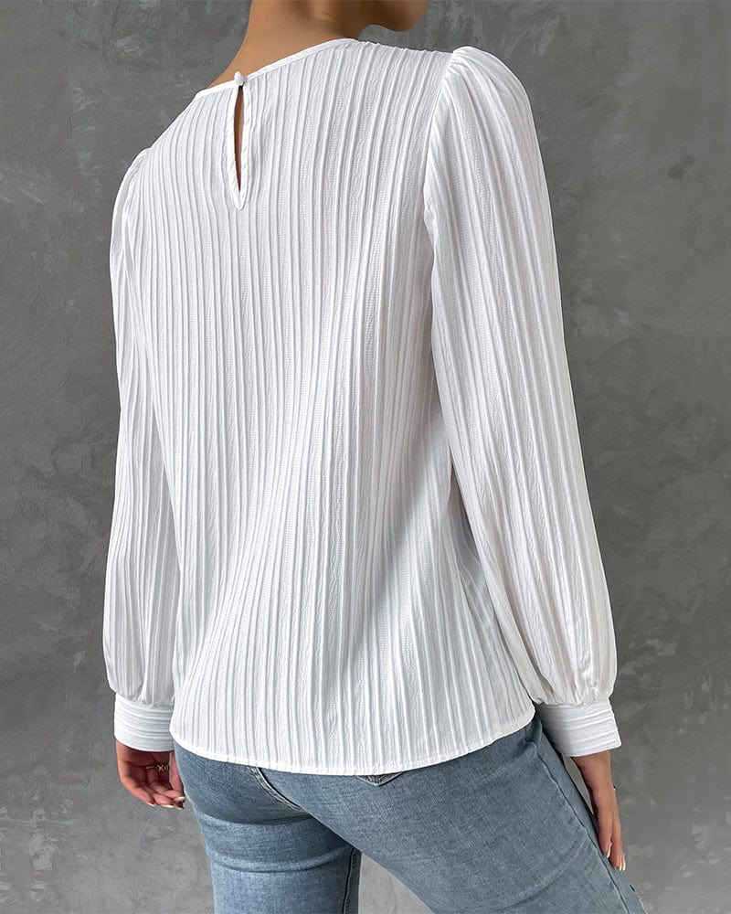 Blouse&Shirts Jolise | Elegante Shirt met Ronde Hals Mykozo