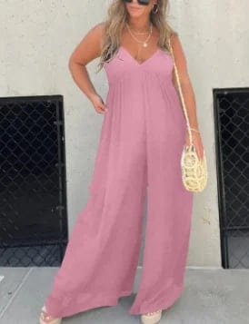 Roze / S Jorinde | Elegante Jumpsuit met V-hals Mykozo