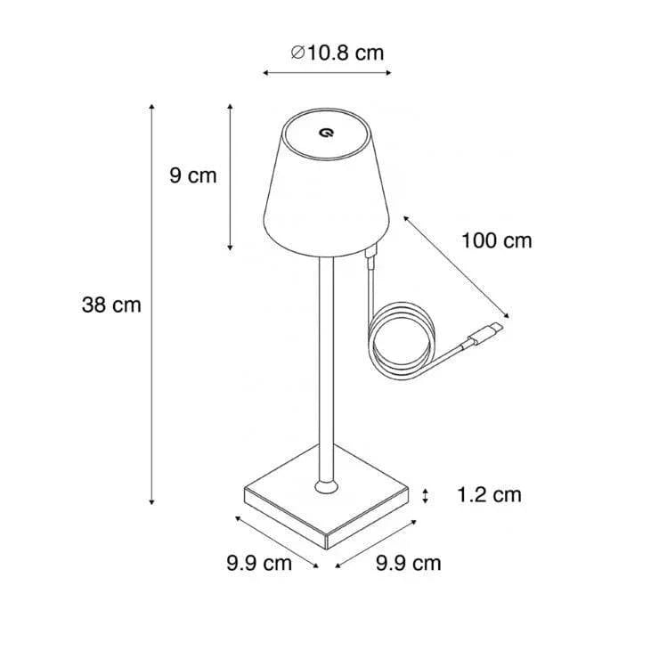 LAMPLUXE™ - TAFEL LAMP LED OPLAADBAAR - VAN MONTCLAIR NL