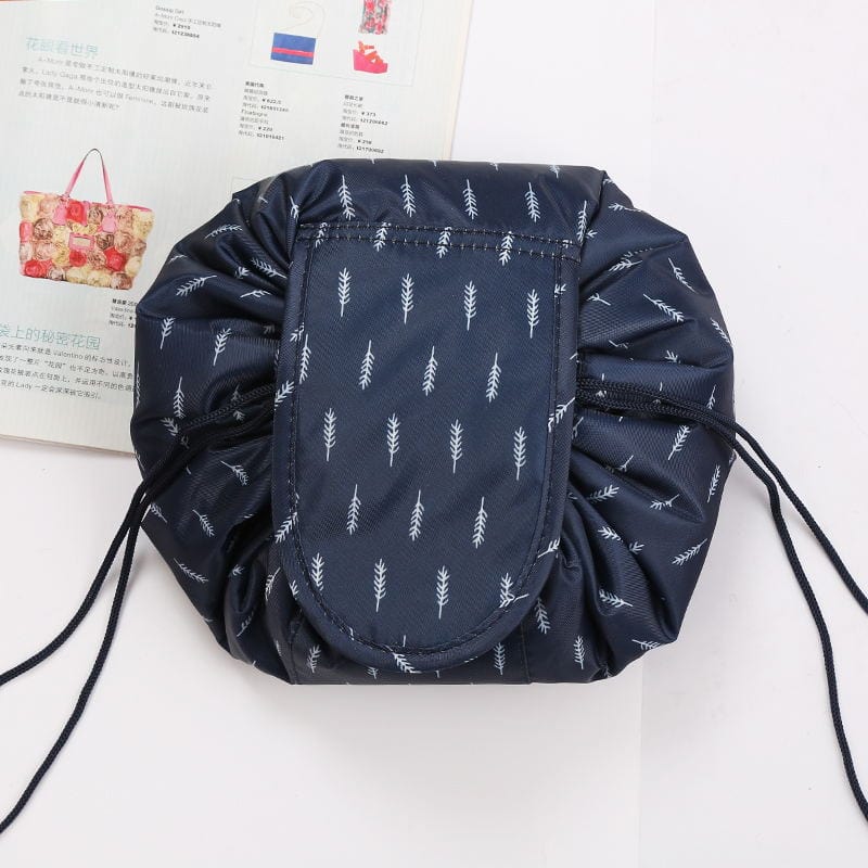 Tas Dark Blue Lara - Trekkoord Make-up Tas Mykozo