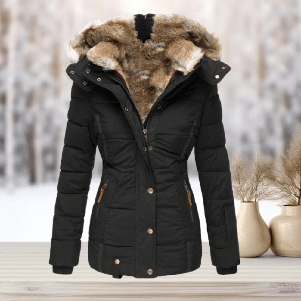 Coats & Jackets Zwart / S Laura | Comfy winterjas met capuchon Mykozo