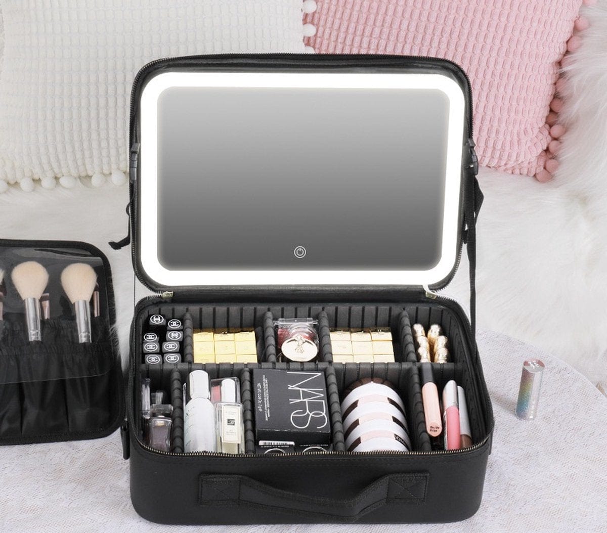 0 Vierkant Zwart MAKEUP2GO ™ - Travel Make-Up Organizer Mykozo