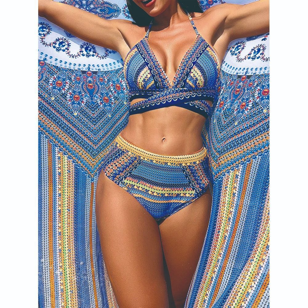 853 Blauw / S Calypso® | Stijlvolle bikini met gewaad Mykozo