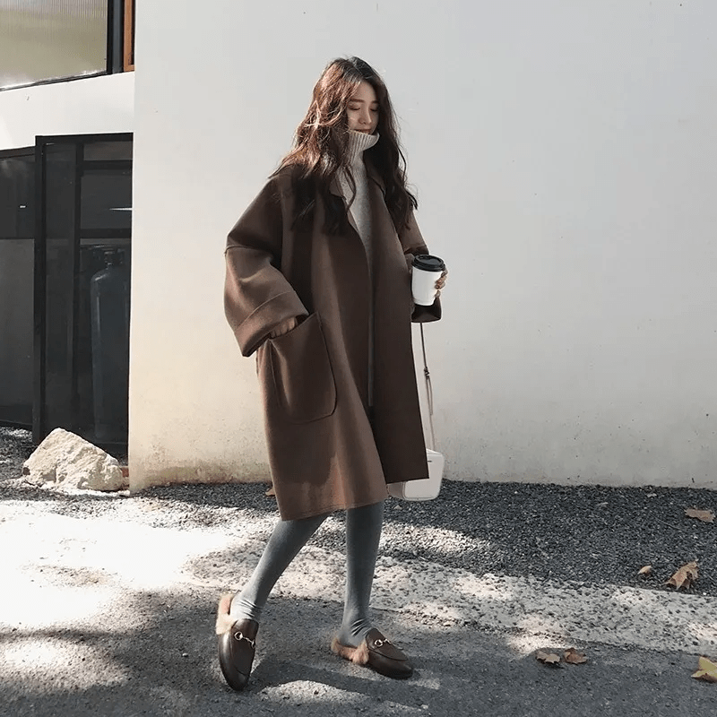 Coats & Jackets Koffie / S Maeve | Elegante Zakken Vacht Mykozo