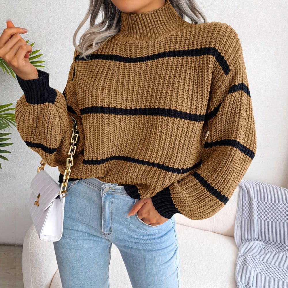 fashion Bruin / S SYBEL - KNITTED TRUI PULLOVER Mykozo