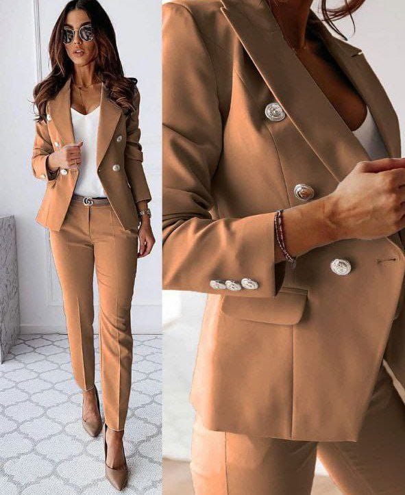 Khaki / S Candera | Elegante Dames Set Mykozo