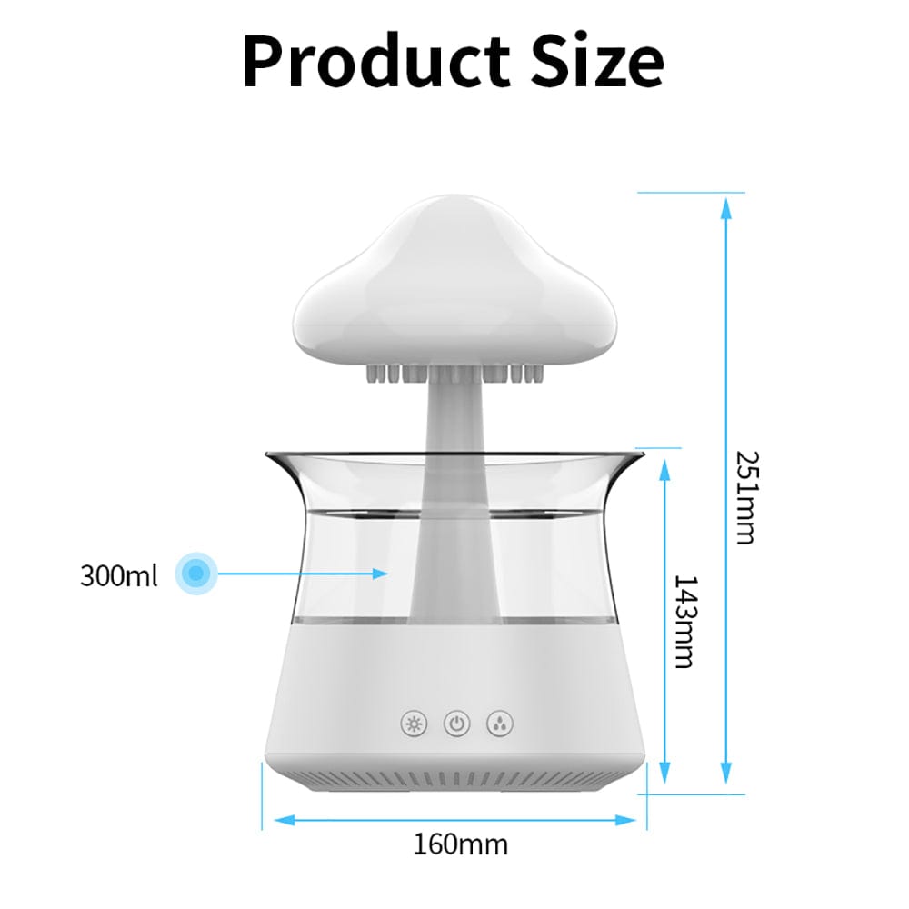 Wit MYKOZO™ - Regendruppel Humidifier Mykozo