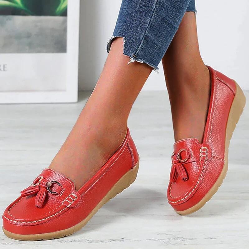 Rood / 35 Isabel | Comfy Leren Schoenen Mykozo