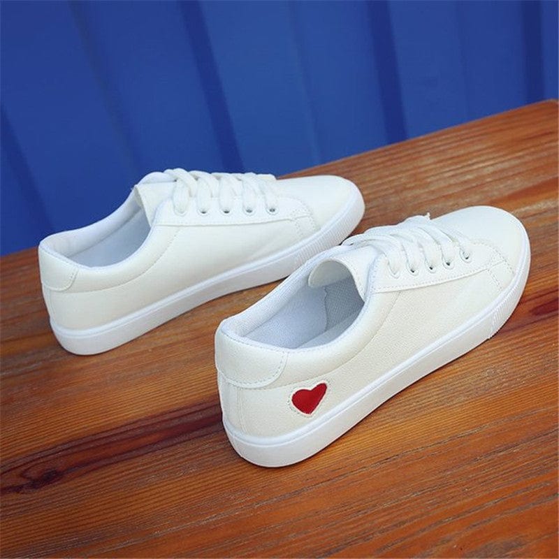 Sneakers Red / 37 Stella - Witte Hartjes Schoenen Mykozo