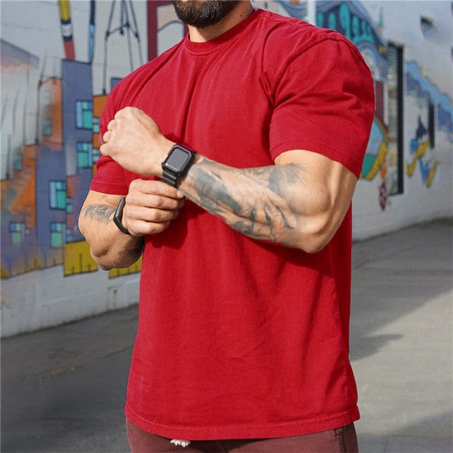 T-Shirt Red / M Finn - Heren Workout T-Shirts Mykozo