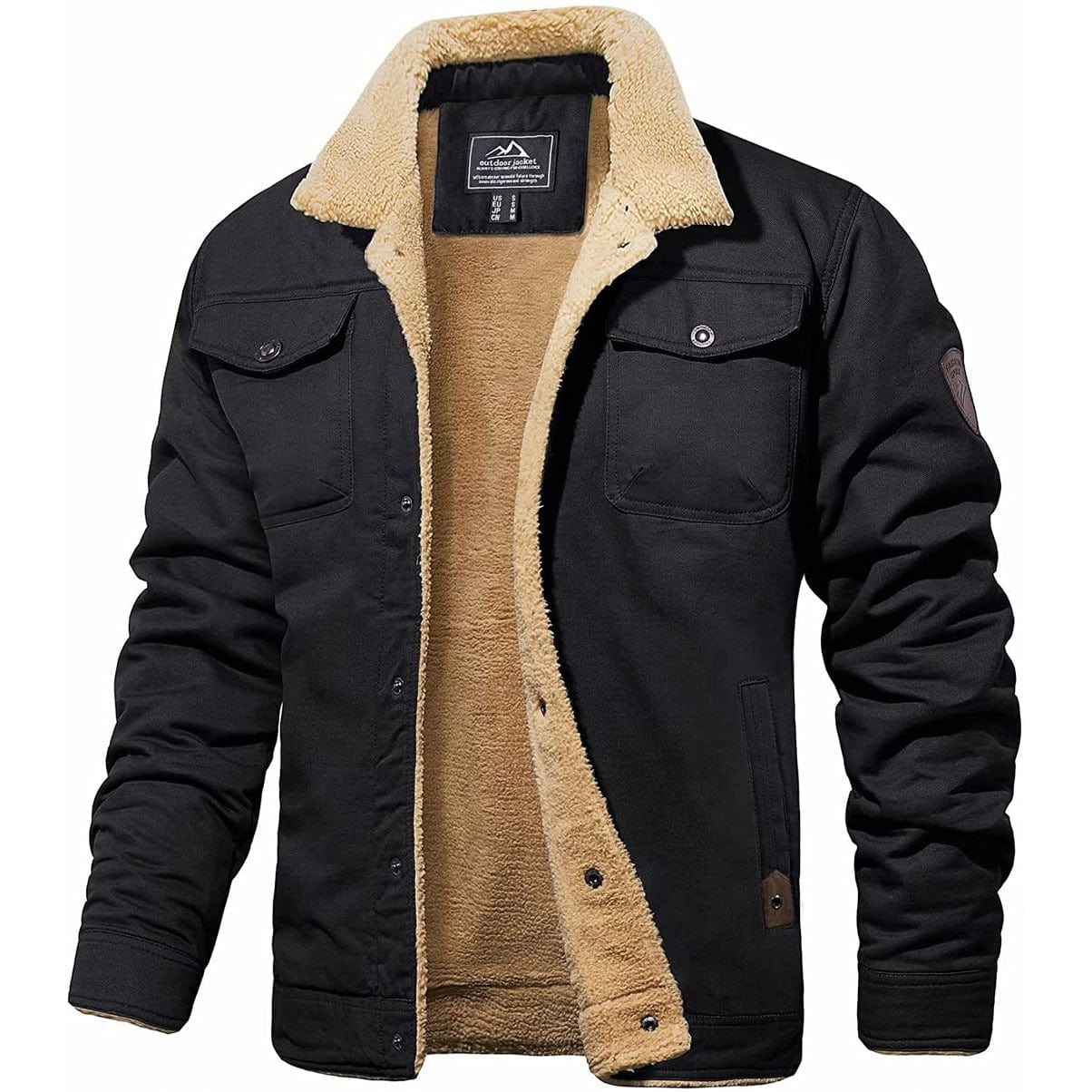 Zwart / S Jack - Zachte Pilot Jacket Mykozo