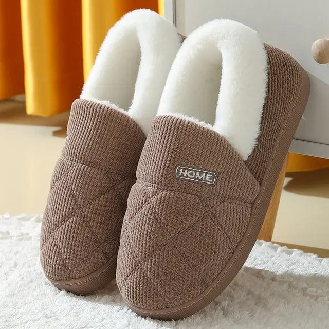 Khaki / 36-37 Naomi | Comfy Katoenen winter pantoffels Mykozo