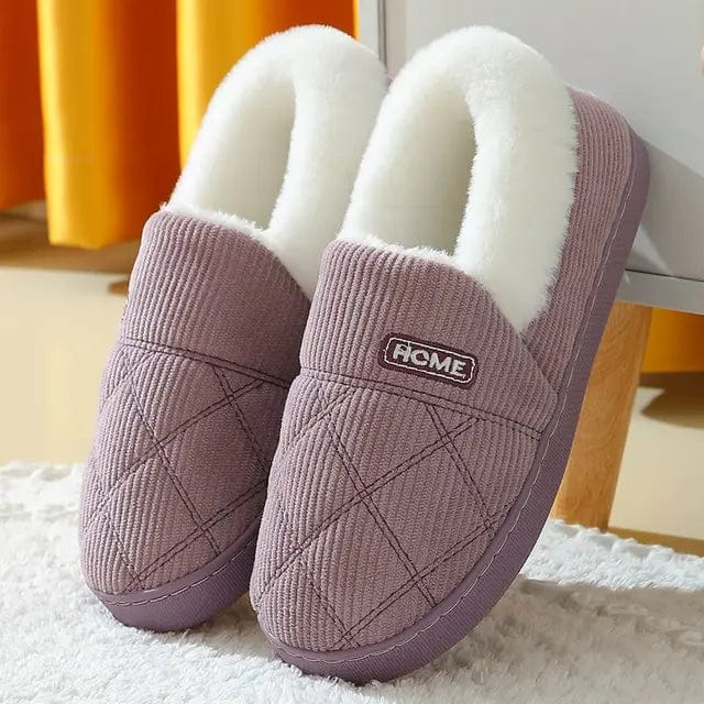 Paars / 36-37 Naomi | Comfy Katoenen winter pantoffels Mykozo