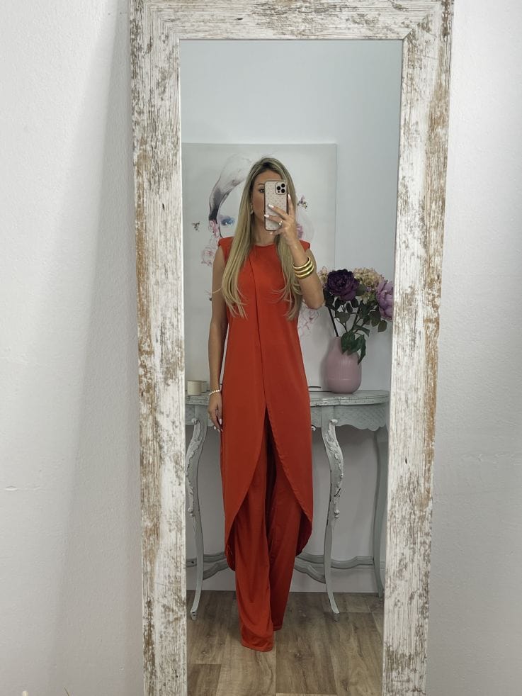 Casual set Rood / S Otilja | Elegante Set met stijlvolle top Mykozo