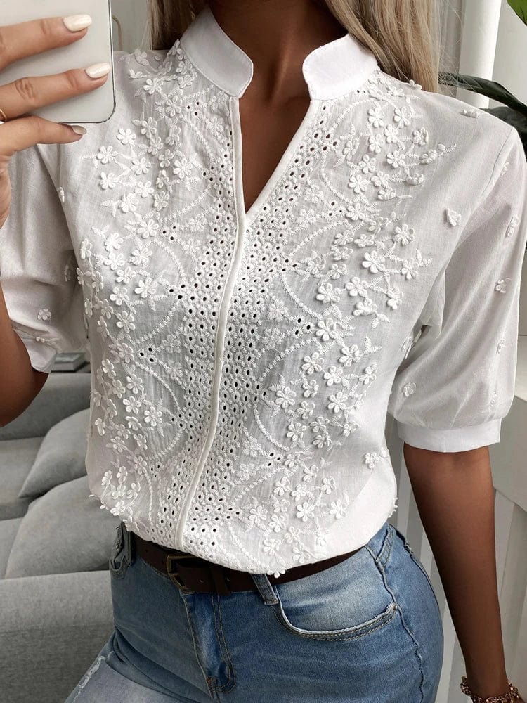 Blouses & Shirts Sanne | Schattige V-hals top Mykozo