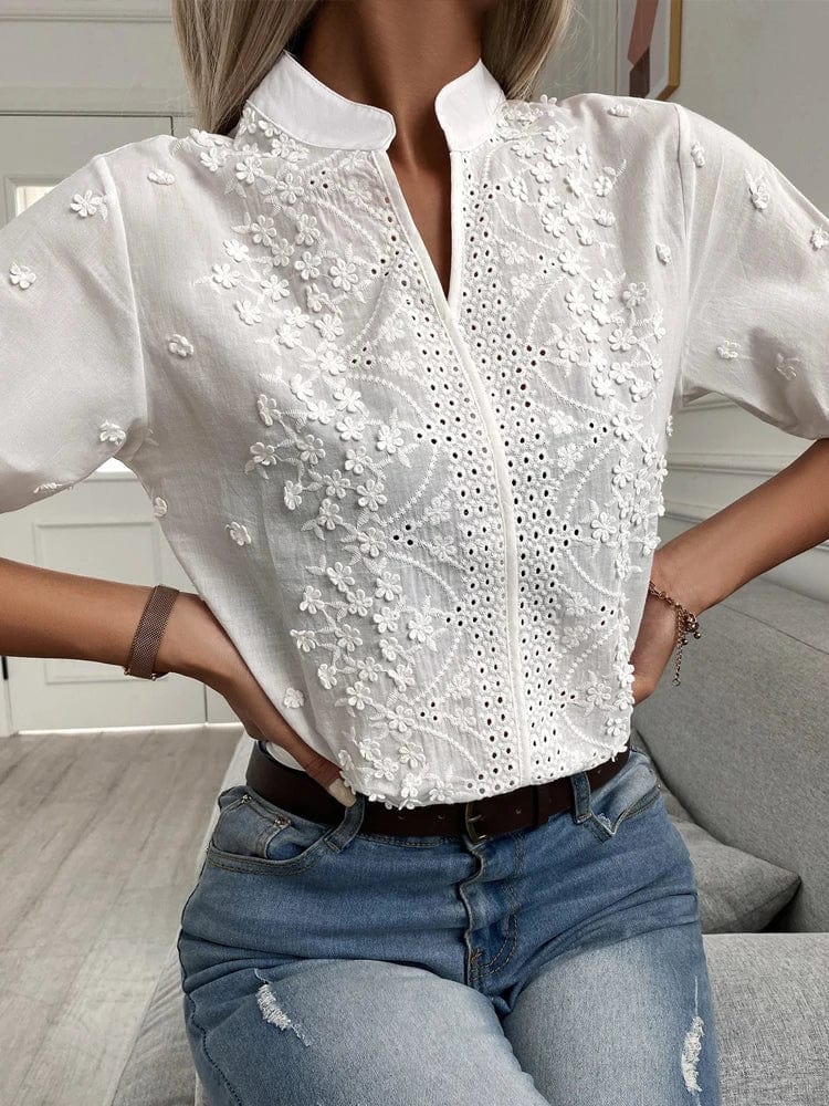 Blouses & Shirts Sanne | Schattige V-hals top Mykozo