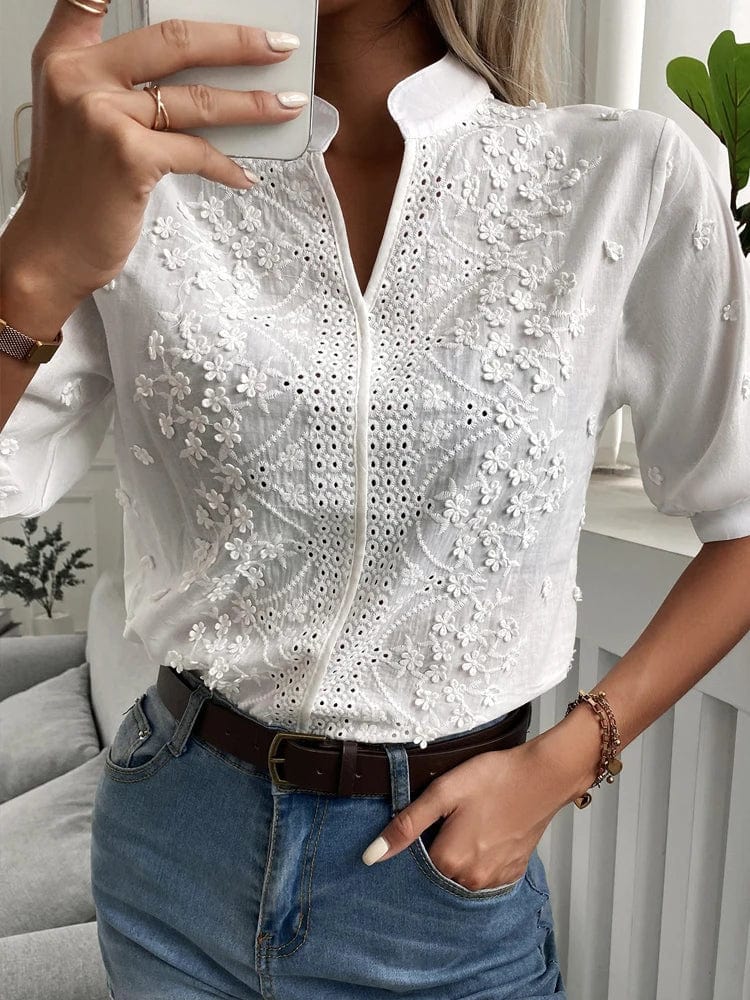 Blouses & Shirts Sanne | Schattige V-hals top Mykozo