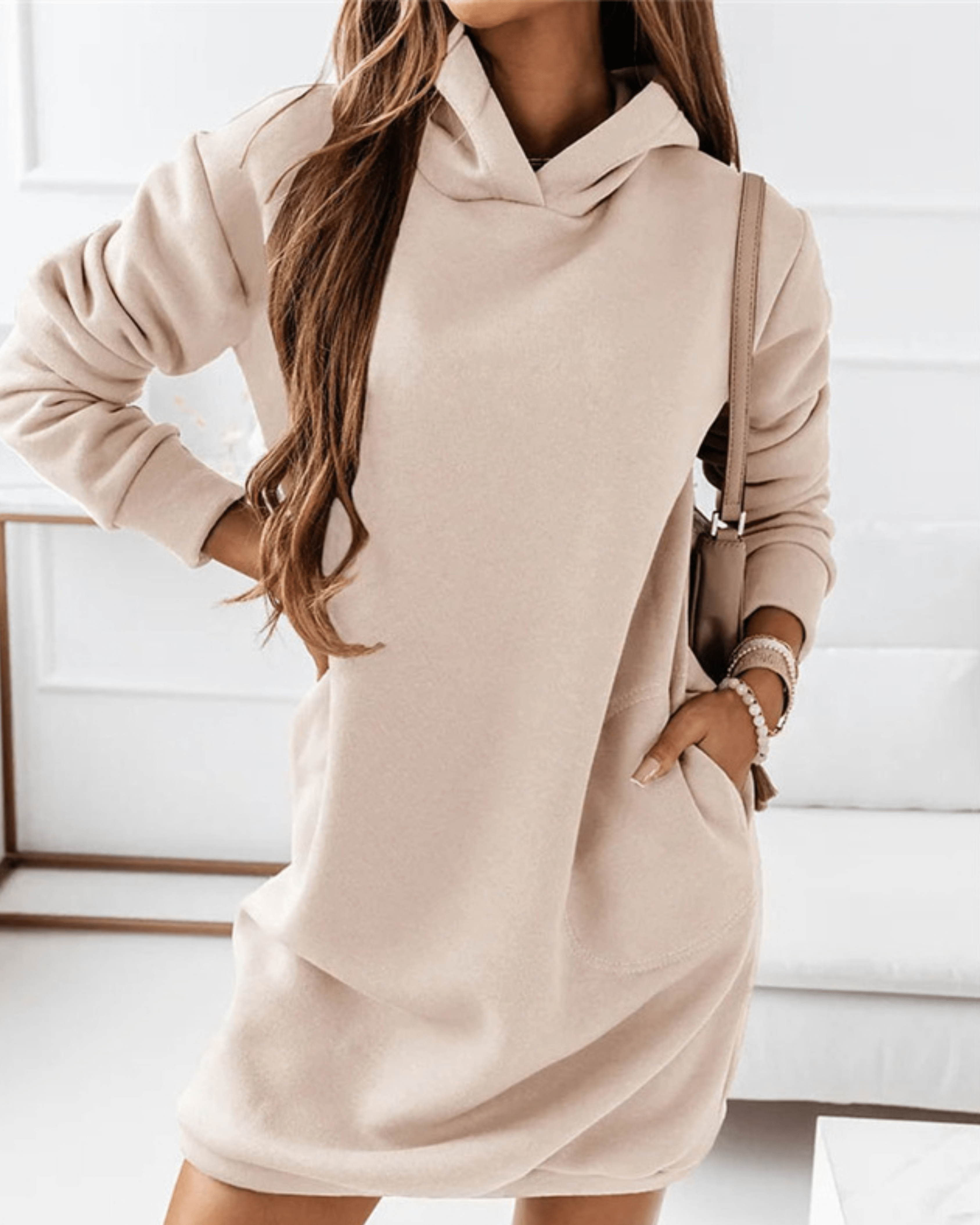 Beige / XS Sannie™ -  Jurk Hoodie Mykozo