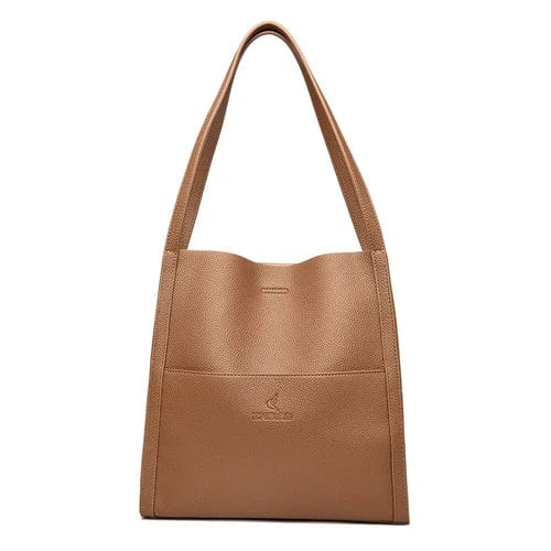 Best Sellers Khaki Simone | Elegante leren schouder tas Mykozo