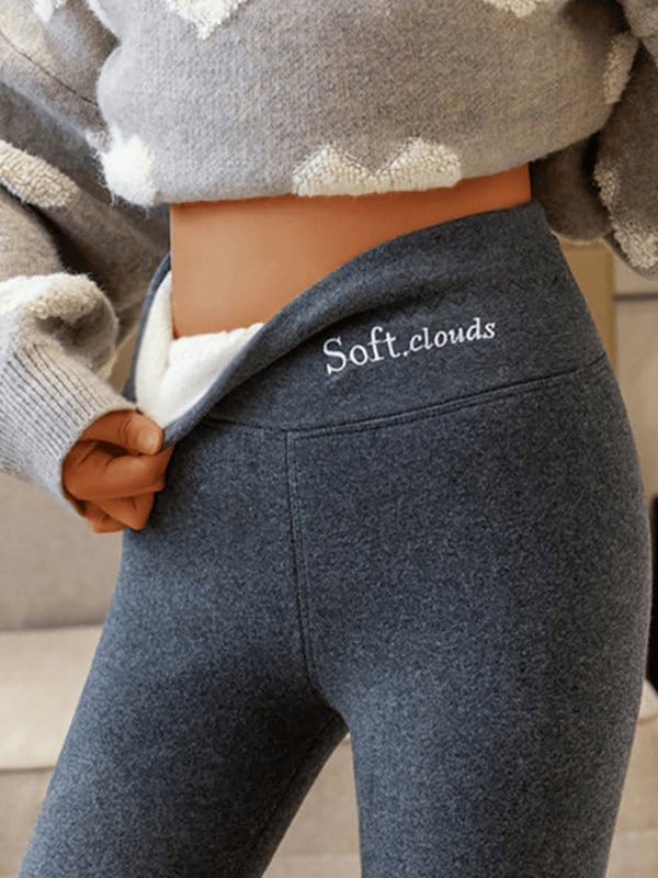 Diep Grijs / Fleece / M Soft Clouds™ - Warme Thermische Legging Mykozo