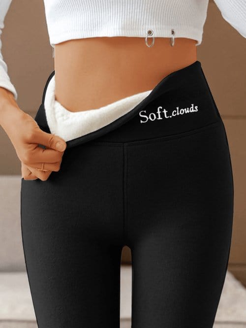 Zwart / Fleece / M Soft Clouds™ - Warme Thermische Legging Mykozo