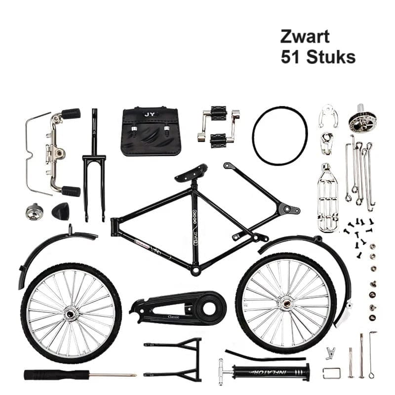 Zwart SpinSafari | Elegante Model Schaal Fiets Mykozo