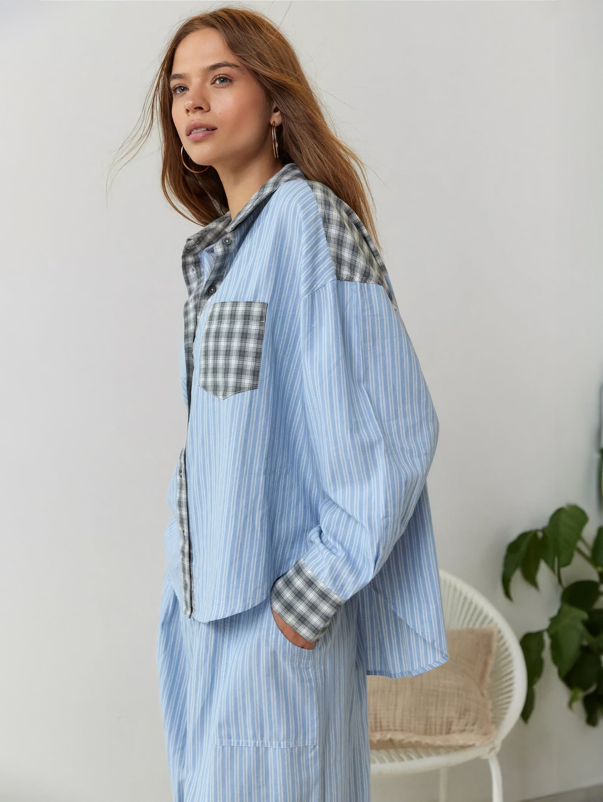 Blauw / S TOMMY - LOSSE PYJAMA SET Mykozo