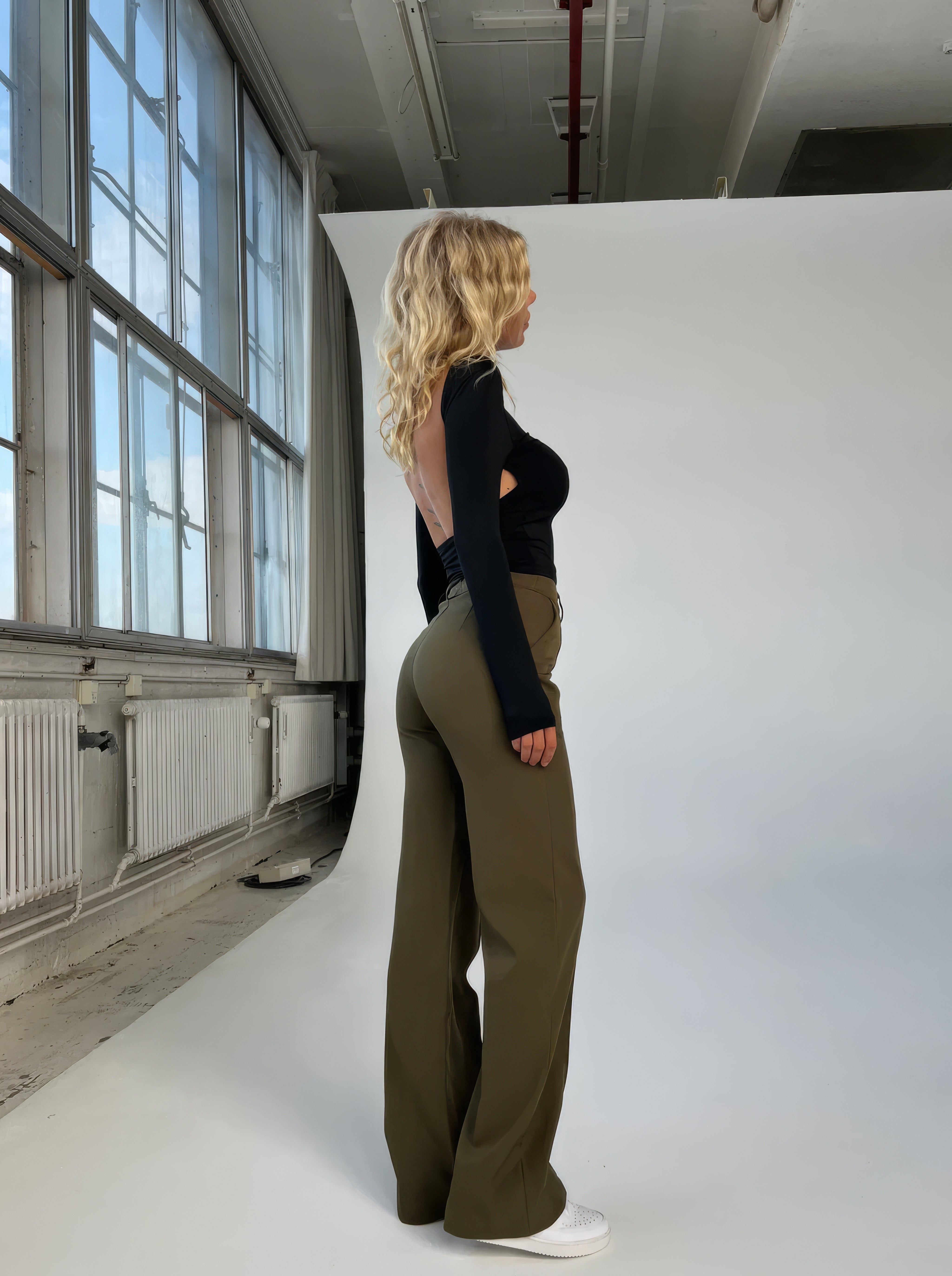 Groen / XS TOMMY - WIJDE BROEK Mykozo