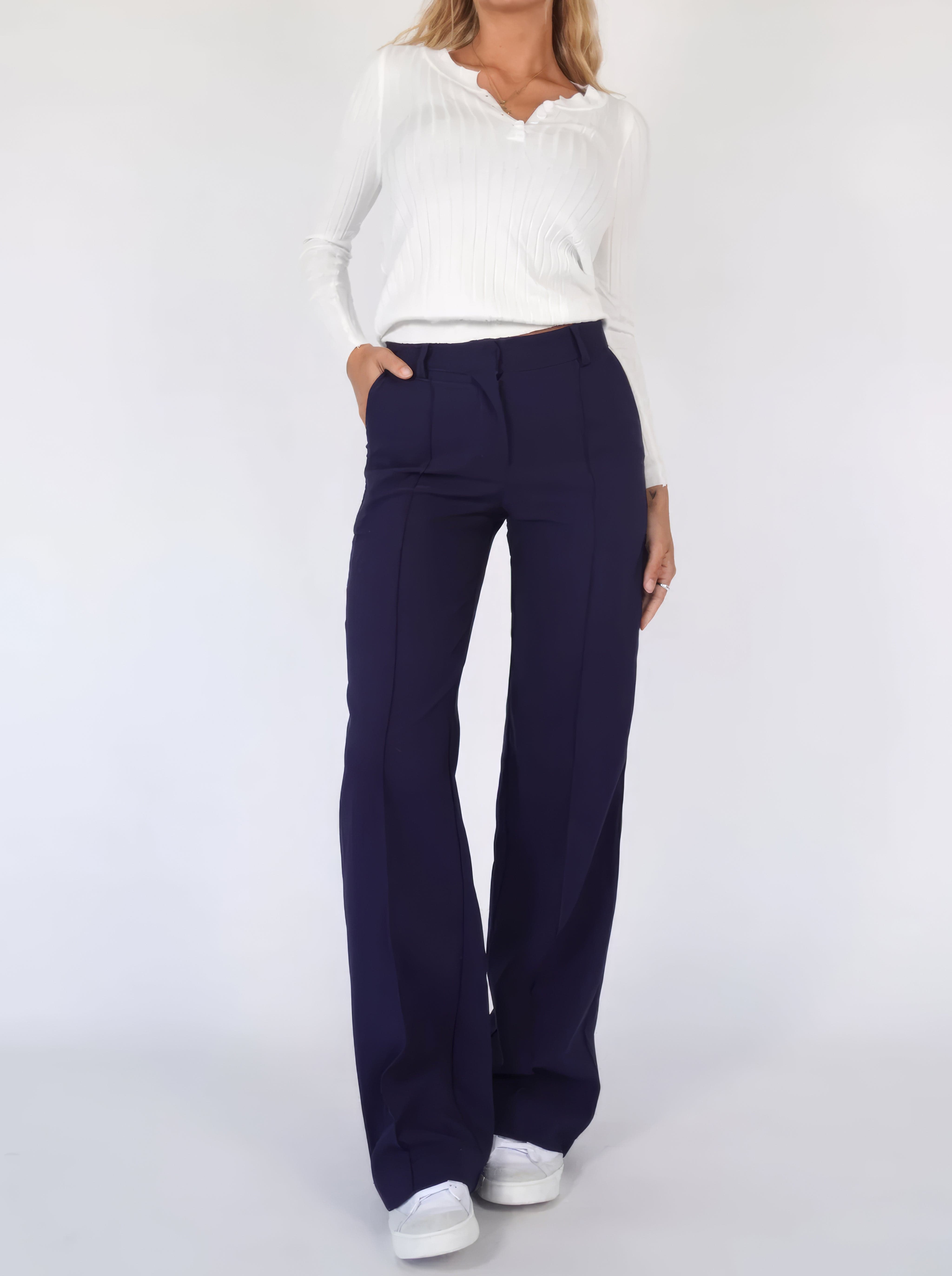 Blauw / XS TOMMY - WIJDE BROEK Mykozo