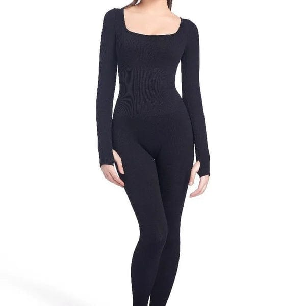 Jumpsuit met lange mouwen / Zwart / S Urselina | Elegante Jumpsuit met shapewear Mykozo