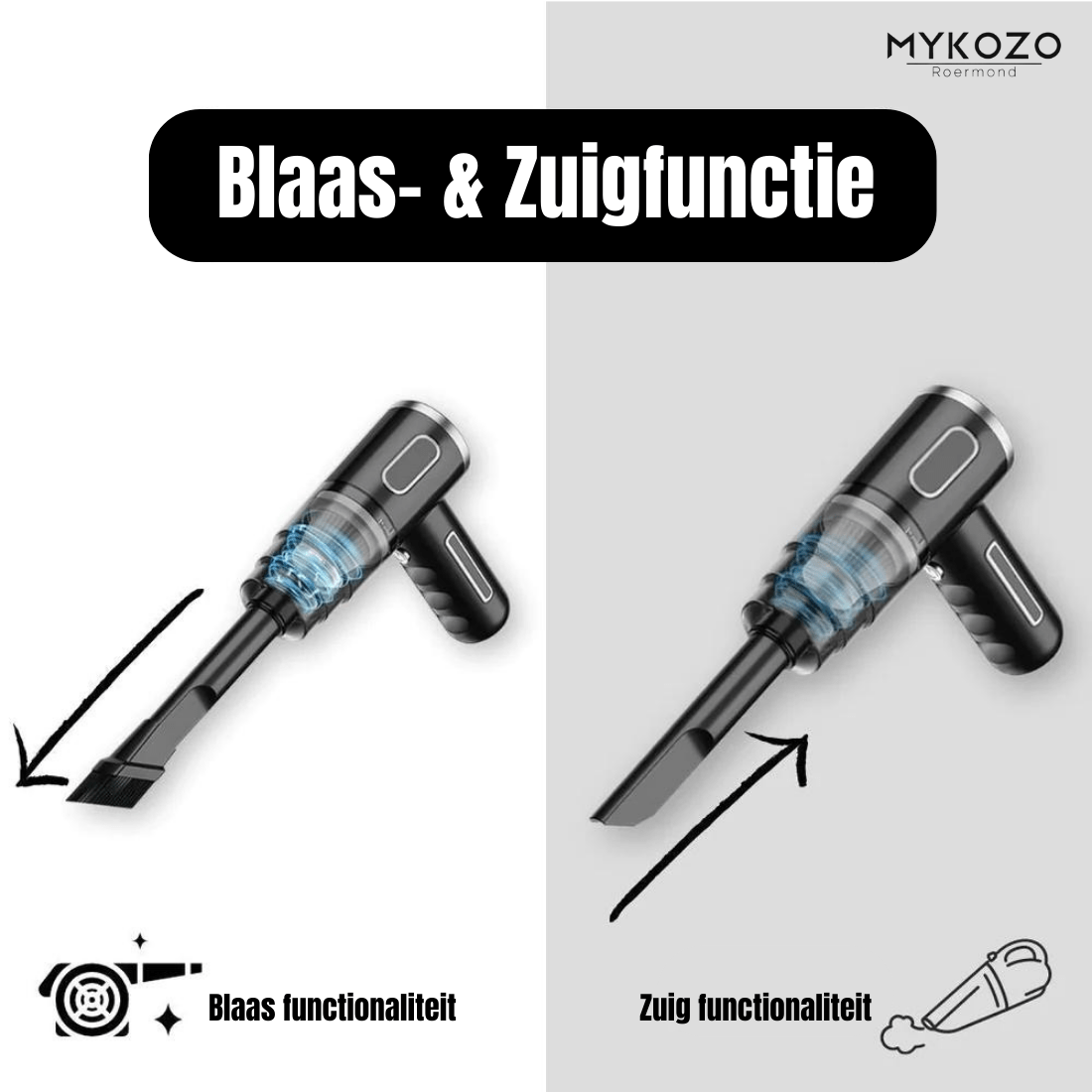 VaqBlower™ Multifunctioniele Draadloze 3-in-1 Blaaszuiger Mykozo