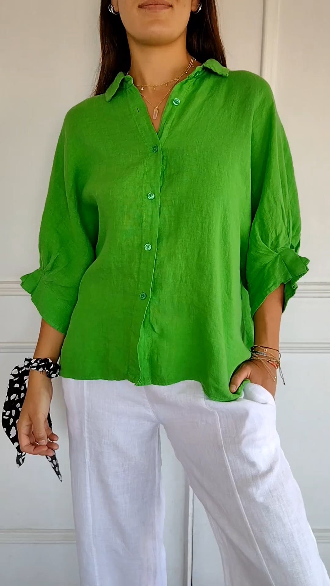 Groen / S Vera | Comfortabel Zomers Shirt Mykozo